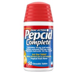 Pepcid Complete (famotidine 10 mg + calcium carbonate + magnesium hydroxide) product photo